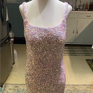 Sophia Thomas Pink Sequin Dress